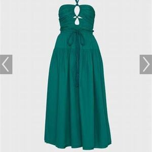 ULLA JOHNSON
Emmaline Halter Pintuck Poplin Midi Dress